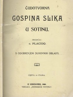 Čudotvorna Gospina slika u Sotinu