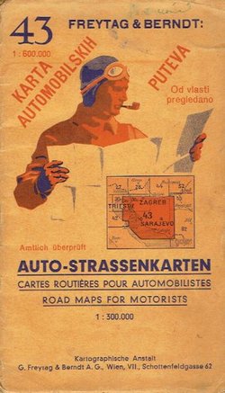 Karta automobilskih puteva / Auto-Strassenkarten / Cartes routieres pour automobilistes / Road Maps for Motorists