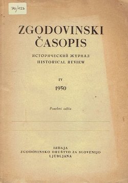 Nekaj vprašanj iz dobe naseljavanja južnih Slovenov (Zgodovinski časopis IV/1950. Posebni odtis)