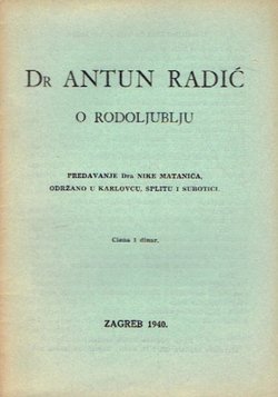 Dr Antun Radić o rodoljublju