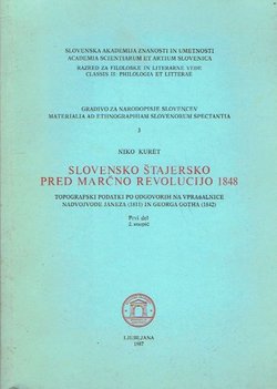 Slovensko Štajersko pred Marčno revolucijo 1848 I/2