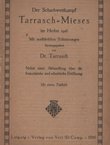 Der Schachwettkampf Tarrasch-Mieses im Herbst 1916