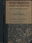 Opisno mjerstvo (deskriptivna geometrija) za V.-VIII. razreda realnih gimnazija