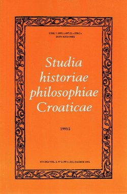 Studia historia philosophiae Croaticae 2/1993