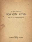 Imena mesta i meštana na tlu Jugoslavije