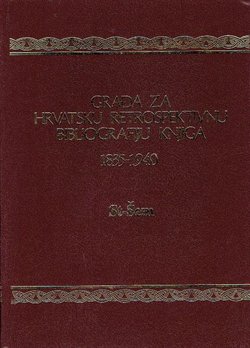 Građa za hrvatsku retrospektivnu bibliografiju knjiga 1835-1940. 21. (St-Šem)