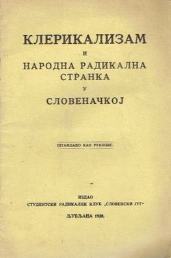 Klerikalizam i Narodna radikalna stranka u Slovenačkoj