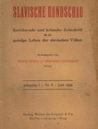 Slavische Rundschau. Berichtende und kritische Zeitschrift für das geistige Leben der slavischen Völker I/6/1929
