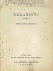 Relazioni II. Storia dell'antichita