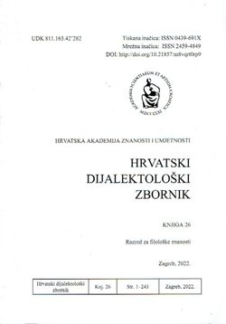 Hrvatski dijalektološki zbornik 26/2022