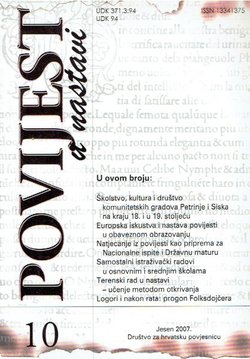 Povijest u nastavi V/2 (10)/2007