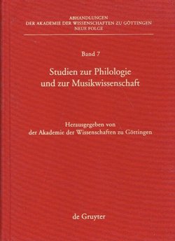 Studien zur Philologie und zur Musikwissenschaft