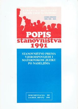 Popis stanovništva 1991. Stanovništvo prema vjeroispovijedi i materinskom jeziku po naseljima