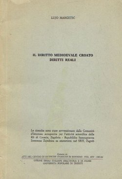 Il diritto medioevale croato. Diritti reali
