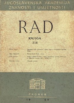 Rad JAZU. Knjiga 318. Odjel za filozofiju i društvene nauke VIII/1959