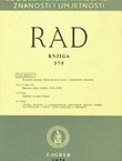 Rad JAZU. Knjiga 375. Razred za društvene znanosti XVIII/1978