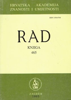 Rad HAZU. Knjiga 465. Razred za društvene znanosti XXXII/1993