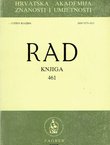 Rad HAZU. Knjiga 461. Razred za društvene znanosti XXXI/1992