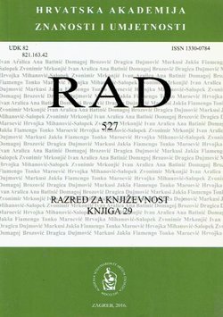 Rad HAZU. Knjiga 527. Razred za književnost 29/2016