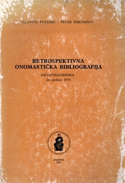 Retrospektivna onomastička bibliografija. Hrvatsko-srpska do godine 1975