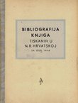 Bibliografija knjiga tiskanih u N.R. Hrvatskoj za god. 1948