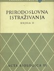 Prirodoslovna istraživanja. Knjiga 32. Acta biologica III/1963