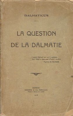 La question de la Dalmatie