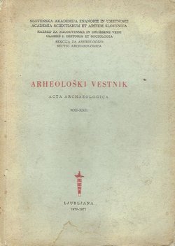 Arheološki vestnik XXI-XXII/1970-71