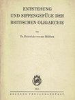 Entstehung und Sippengefüge der britischen Oligarchie