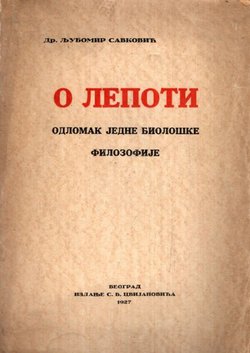 O lepoti. Odlomak jedne biološke filozofije