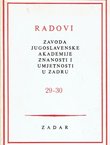 Radovi Zavoda JAZU u Zadru 29-30/1982-83