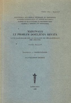 Marginalia uz problem doseljenja Hrvata