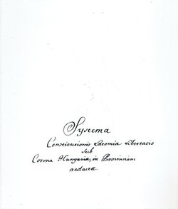 Systema Constitutionis Latomiae Libertatis sub Corona Hungariae in Provinciam redactae