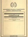 Godišnjak ANUBiH. Knjiga XXXI. Centar za balkanološka ispitivanja 29/2000