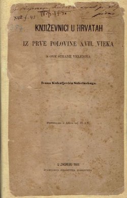 Književnici u Hrvatah iz prve polovine XVII. veka s ove strane Velebita