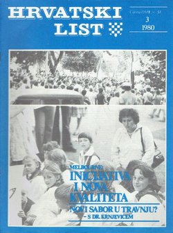 Hrvatski list III/3 (21)/1980