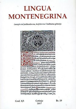 Lingua Montenegrina X/1/19/2017