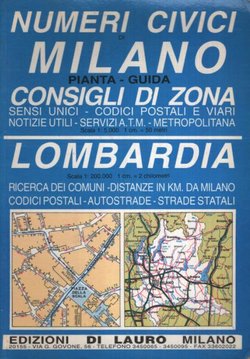 Numeri civici di Milano. Pianta - guida