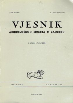 Vjesnik Arheološkog muzeja u Zagrebu, 3. serija, XXII/1989