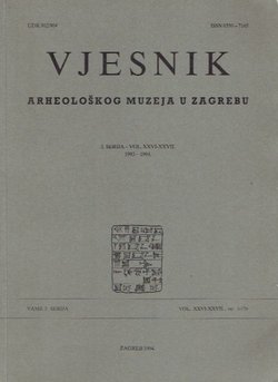 Vjesnik Arheološkog muzeja u Zagrebu, 3. serija, XXVI-XXVII/1993-1994