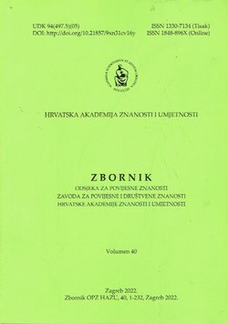 Zbornik Odsjeka za povijesne i društvene znanosti HAZU 40/2022