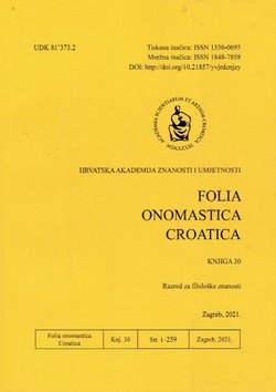 Folia onomastika croatica 30/2021