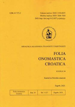 Folia onomastika croatica 34/2025