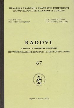 Radovi Zavoda za povijesne znanosti HAZU u Zadru 67/2025