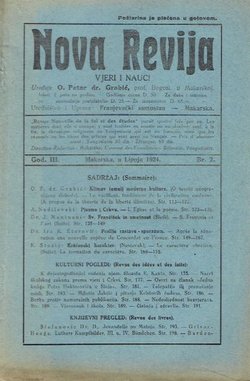 Nova revija. Vjeri i nauci (III/2/1924)