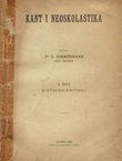 Kant i neoskolastika I. Sustavno-kritički