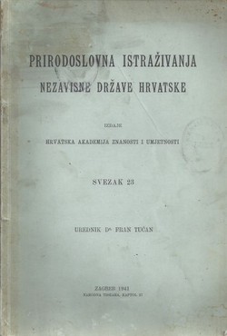 Prirodoslovna istraživanja NDH 23/1941